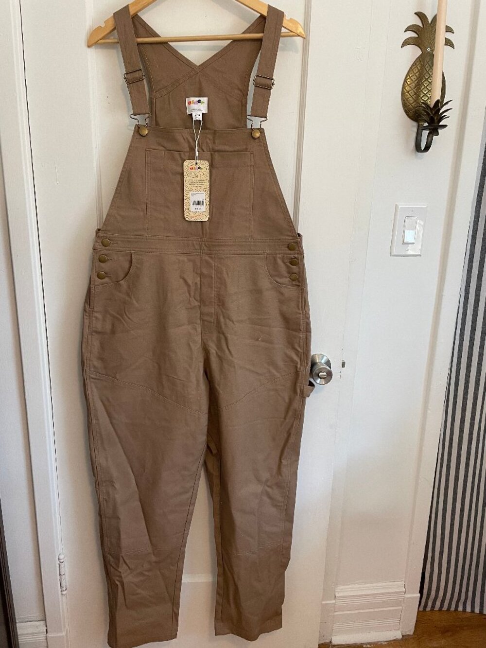 Alder Get Dirty Workwear Overalls in Tan - Size L